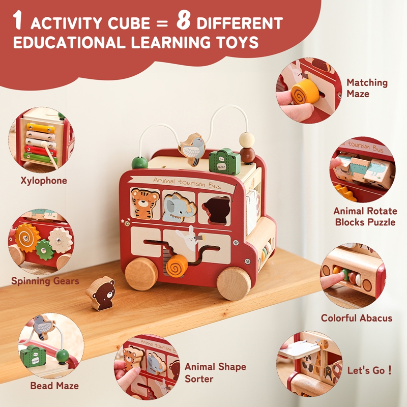 Wooden Bus Toy Custom Name Fre - Kids Education Name 评论和价格