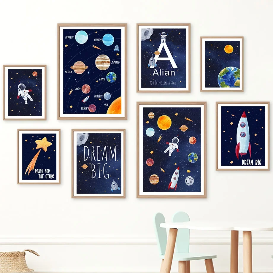 1pc Canvas painting  Custom Na - Kids Education Name 评论和价格